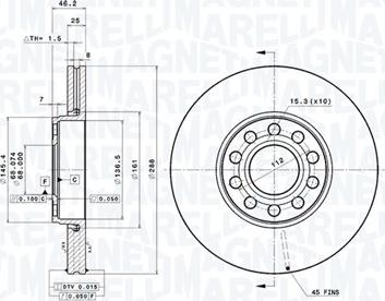 Magneti Marelli 360406063901 - Bremžu diski www.autospares.lv