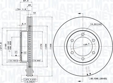 Magneti Marelli 360406062801 - Bremžu diski www.autospares.lv