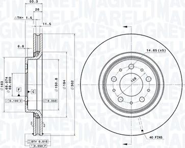 Magneti Marelli 360406009601 - Bremžu diski www.autospares.lv