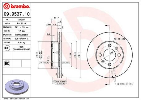 Magneti Marelli 360406004900 - Bremžu diski autospares.lv