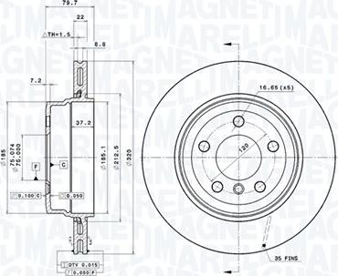 Magneti Marelli 360406004501 - Bremžu diski www.autospares.lv