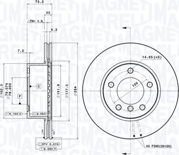 Magneti Marelli 360406004601 - Bremžu diski www.autospares.lv