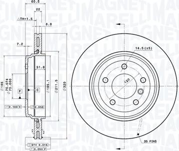 Magneti Marelli 360406004201 - Bremžu diski www.autospares.lv