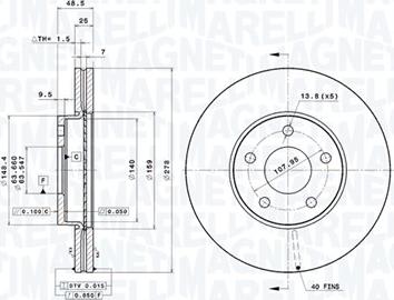 Magneti Marelli 360406005401 - Bremžu diski www.autospares.lv