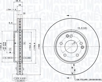 Magneti Marelli 360406006801 - Bremžu diski www.autospares.lv