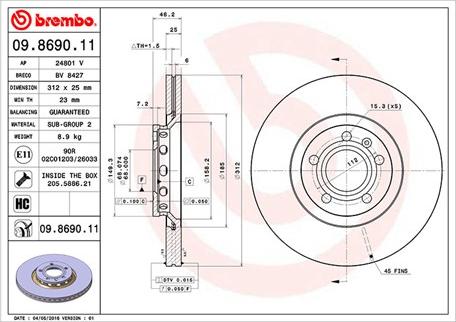 Magneti Marelli 360406001601 - Bremžu diski autospares.lv