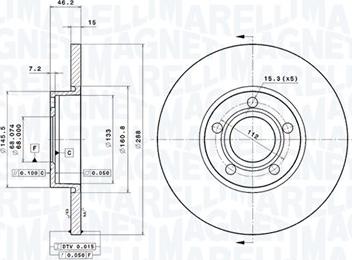 Magneti Marelli 360406001201 - Bremžu diski www.autospares.lv