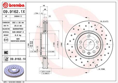 Magneti Marelli 360406008202 - Bremžu diski www.autospares.lv