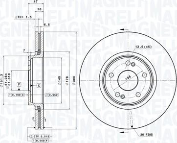 Magneti Marelli 360406008701 - Bremžu diski www.autospares.lv