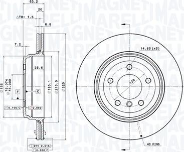 Magneti Marelli 360406003901 - Bremžu diski www.autospares.lv