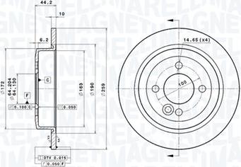 Magneti Marelli 360406002801 - Bremžu diski www.autospares.lv