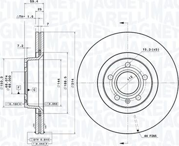 Magneti Marelli 360406002301 - Bremžu diski www.autospares.lv