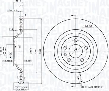 Magneti Marelli 360406002201 - Bremžu diski www.autospares.lv