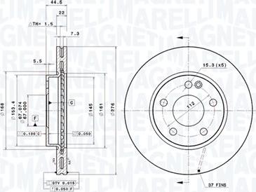 Magneti Marelli 360406007201 - Bremžu diski www.autospares.lv