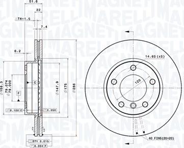 Magneti Marelli 360406016001 - Bremžu diski www.autospares.lv