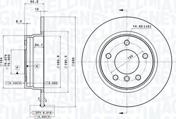 Magneti Marelli 360406016101 - Bremžu diski www.autospares.lv