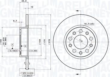 Magneti Marelli 360406011401 - Bremžu diski www.autospares.lv