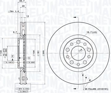 Magneti Marelli 360406011101 - Bremžu diski www.autospares.lv