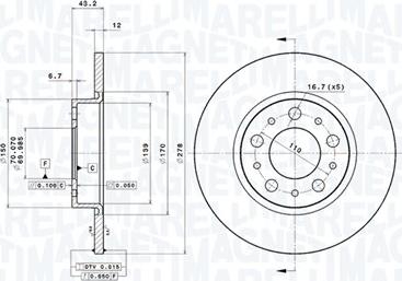 Magneti Marelli 360406011201 - Bremžu diski www.autospares.lv