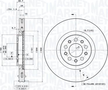 Magneti Marelli 360406011701 - Bremžu diski www.autospares.lv