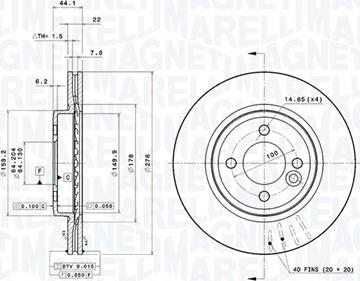 Magneti Marelli 360406017401 - Bremžu diski www.autospares.lv