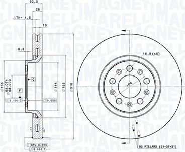 Magneti Marelli 360406089401 - Bremžu diski www.autospares.lv