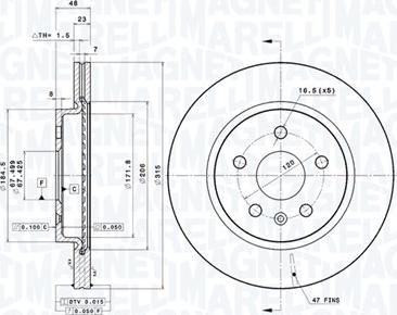 Magneti Marelli 360406080901 - Bremžu diski www.autospares.lv