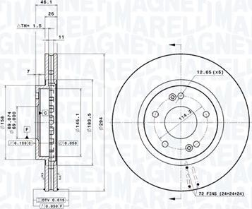 Magneti Marelli 360406087900 - Bremžu diski www.autospares.lv