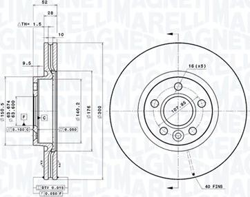 Magneti Marelli 360406087601 - Bremžu diski www.autospares.lv