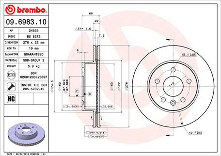 Magneti Marelli 360406032200 - Bremžu diski autospares.lv