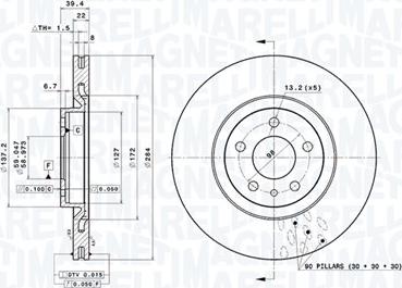 Magneti Marelli 360406028901 - Bremžu diski www.autospares.lv