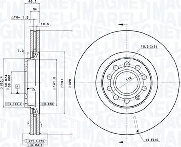 Magneti Marelli 360406075201 - Bremžu diski www.autospares.lv