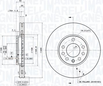 Magneti Marelli 360406070301 - Bremžu diski www.autospares.lv