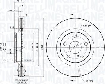 Magneti Marelli 360406078801 - Bremžu diski www.autospares.lv