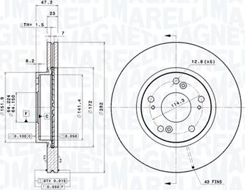 Magneti Marelli 360406072301 - Bremžu diski www.autospares.lv