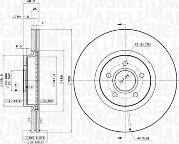 Magneti Marelli 360406077900 - Bremžu diski www.autospares.lv