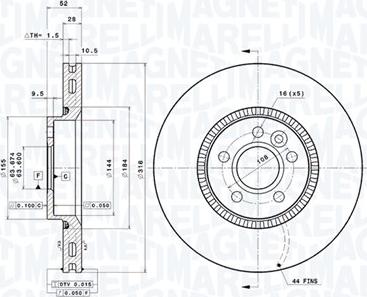 Magneti Marelli 360406077300 - Bremžu diski www.autospares.lv