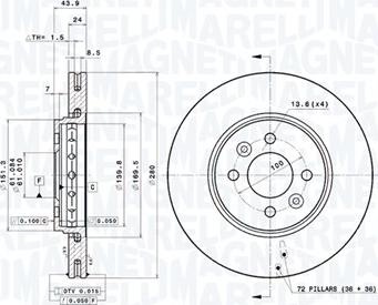 Magneti Marelli 360406145601 - Bremžu diski www.autospares.lv