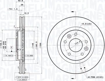 Magneti Marelli 360406156801 - Bremžu diski www.autospares.lv