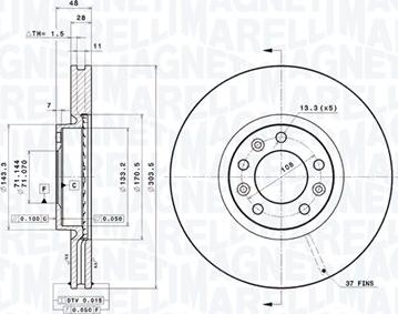 Magneti Marelli 360406152101 - Bremžu diski www.autospares.lv