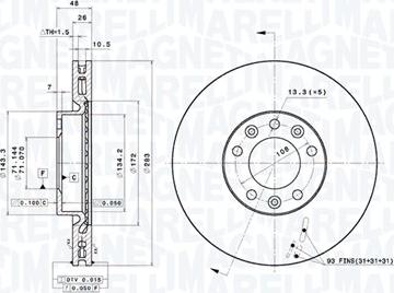 Magneti Marelli 360406157601 - Bremžu diski www.autospares.lv