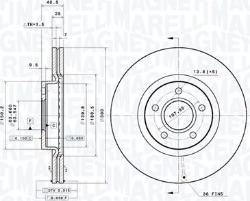 Magneti Marelli 360406162901 - Bremžu diski www.autospares.lv