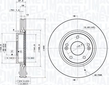 Magneti Marelli 360406167001 - Bremžu diski www.autospares.lv