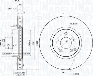 Magneti Marelli 360406109401 - Bremžu diski www.autospares.lv