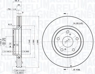 Magneti Marelli 360406109001 - Bremžu diski www.autospares.lv