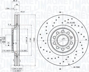 Magneti Marelli 360406101901 - Bremžu diski www.autospares.lv