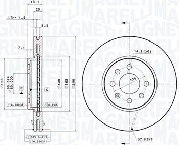 Magneti Marelli 360406108100 - Bremžu diski www.autospares.lv