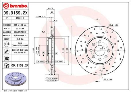 Magneti Marelli 360406108102 - Bremžu diski www.autospares.lv