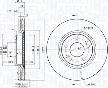 Magneti Marelli 360406108801 - Bremžu diski www.autospares.lv