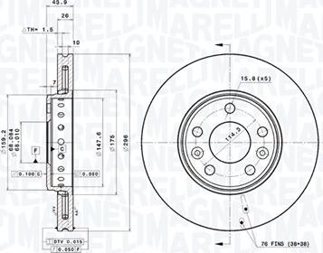 Magneti Marelli 360406108301 - Bremžu diski www.autospares.lv